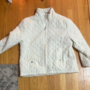 White Quilted Puffer Jacket
